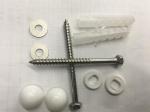 White Toilet Mounting Hardware Toilet Floor Bolts With Stainless Steel Screw