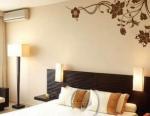 Attractive PVC Decoration Black Wine Flower Wall Stickers F155