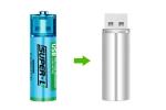 1.5V USB Rechargeable Lithium Batteries Pack 1000mAh Capacity Blister Card
