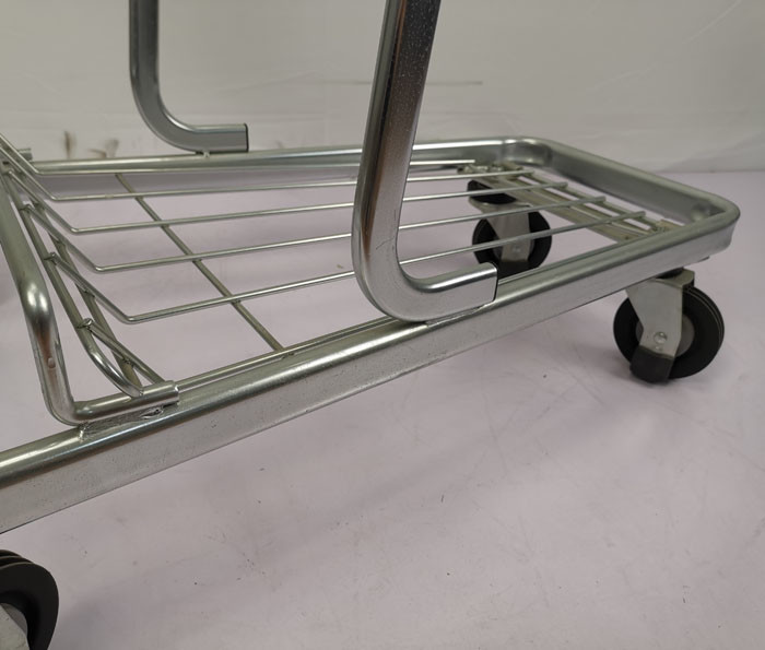 German Supermarket Shopping Trolley 125L Metal Wire Trolley Customizable