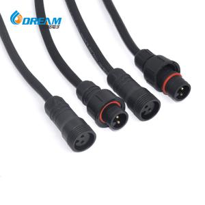 Wholesale PA66 Waterproof Connector 3 4 5 Pin Male Female LED Light Connector for Outdoor from china suppliers