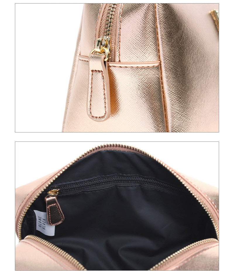 Beautiful Small Cross Stripe PU leather Makeup Bag for Travel