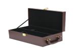 Hand Make Gift Fancy Wood Leather Wine Gift Boxes Customzied Size