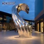 Outdoor Large Modern Mirror Metal Ribbon Art Stainless Steel Sculpture