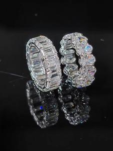 Wholesale Oval Lab Grown Diamond Rings Emerald Cut Eternal Diamond Ring from china suppliers