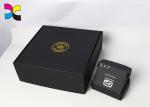 Hot Stamping OEM Cosmetic Box Packaging / Black Cardboard Shipping Boxes