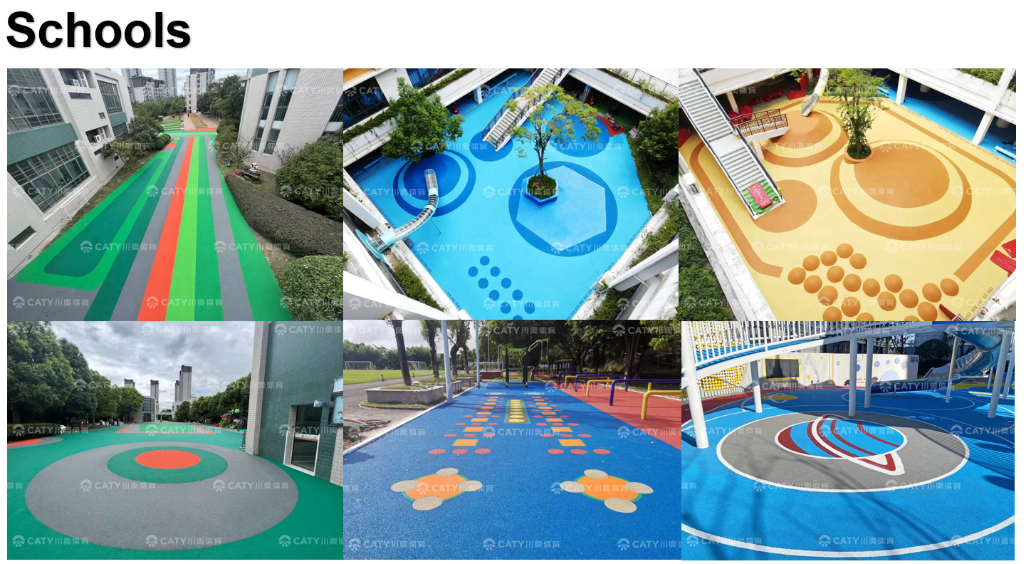 1.2g/cm3 Playground Flooring For Garden Playground Surfaces Rubber Kids Playground
