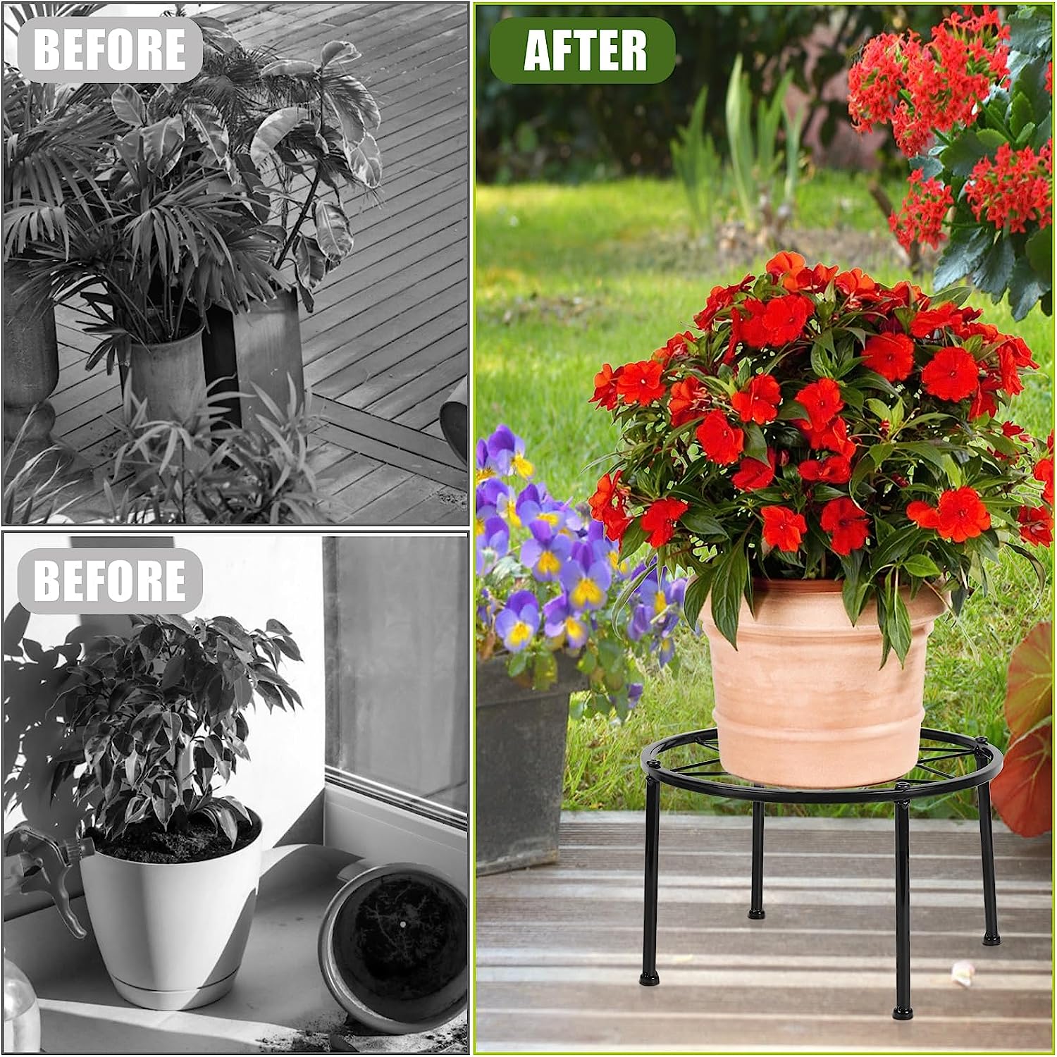 Sturdy Home Flower Indoor Outdoor Shelf Storage Rack with Heavy Duty Construction
