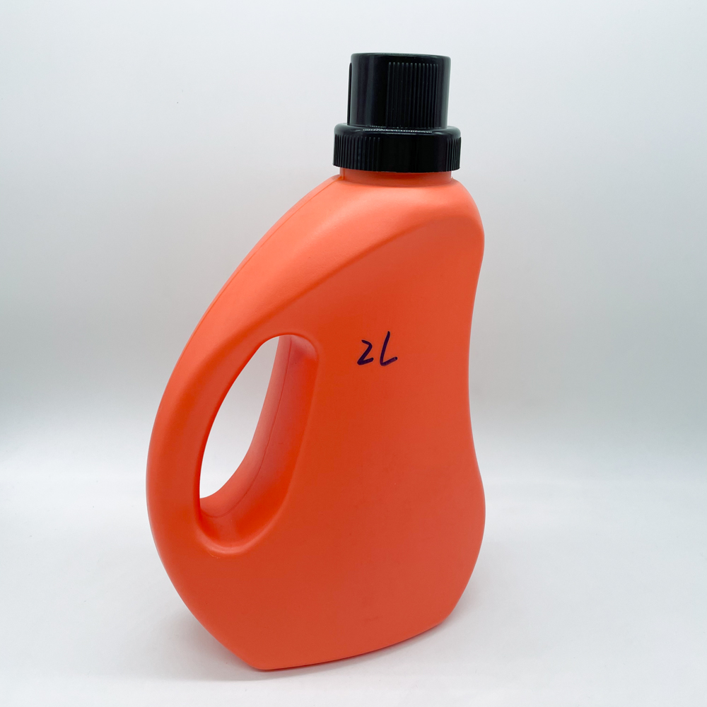Customized Color HDPE 2 Liter Liquid Laundry Detergent Bottle for Cleaning Containers