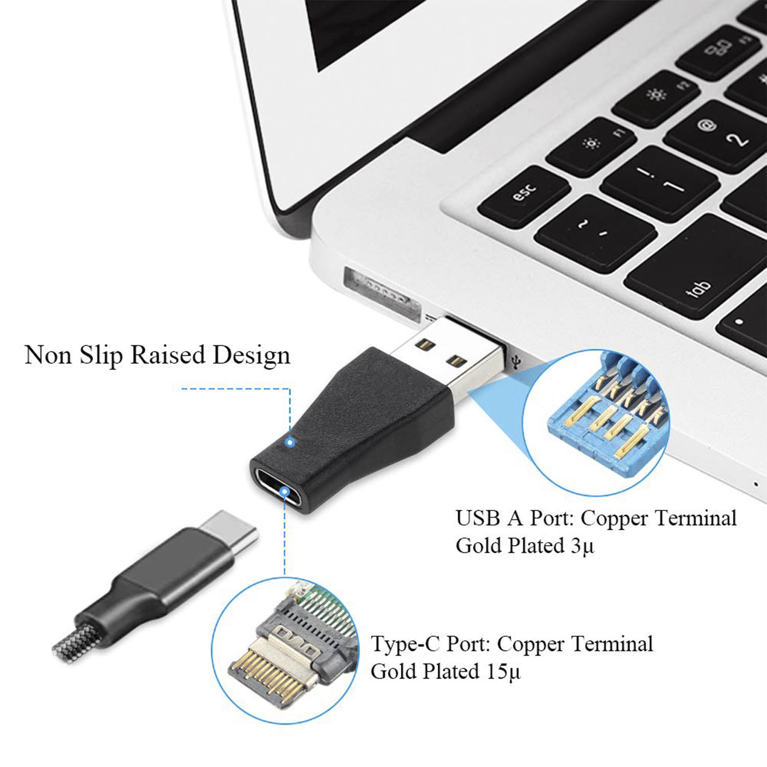18w Quick Charge USB To Connector Type C Adapter