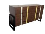 6-drawer metal base wooden dresser for hotel bedroom furniture,hospitality