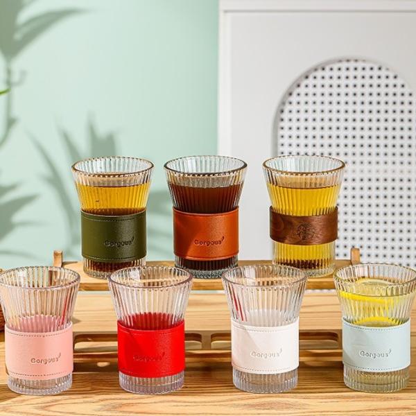 Customized Japanese-Style Household High Color Value Tea Cup with Vertical Grain Design