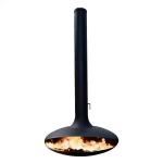 indoor fireplace suspended stove contemporary burning stove forwood steel carbon