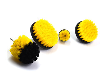 Electric Drill Cleaning Brush / Drill Power Scrubber Nylon Filament Brush Set