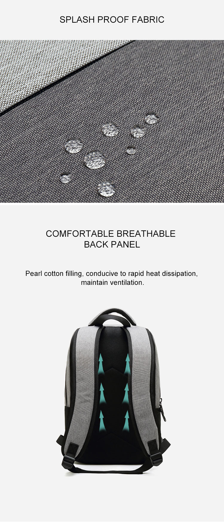 16.5 Litre Computer Interlayer Anti Theft Waterproof Laptop Backpack OEM ODM