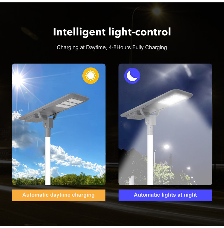 Outdoor Integrated All In One Led Solar Street Light 6000-6500K 400w 600w 800w 1000w 1200w