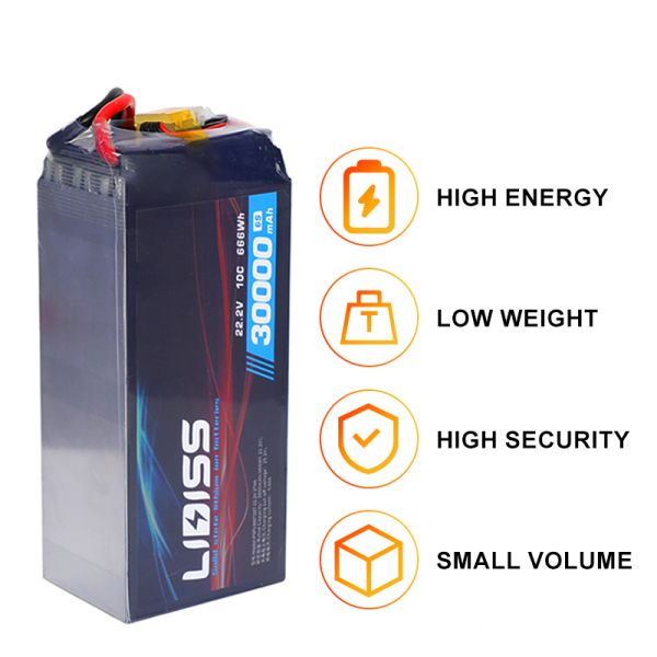 Semi Solid State Battery 6S 22.2V 30Ah 666Wh 10C Solid State Lipo Battery Pack with Integrated Balance Protection
