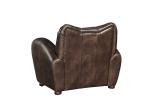 35'' Vintage Cigar Leather Leisure Armchair With brass nail heads handworkcraft