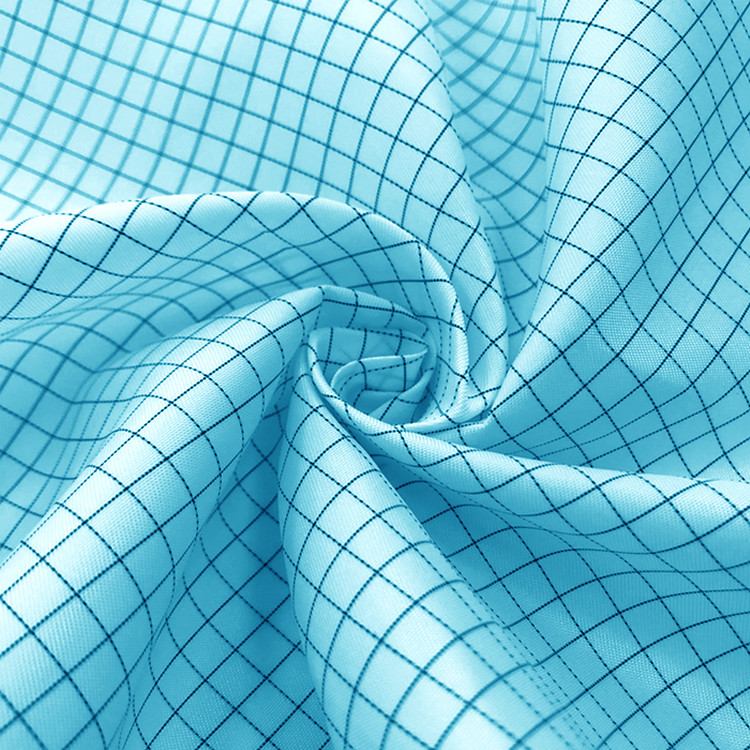 1/2 Twill 5mm Grid 98% Polyester 2% Carbon Antistatic Clothing