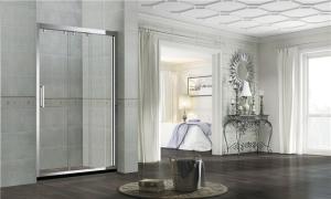Wholesale Without Magnetic Seals Glass Shower Screens Double Sliding Stainless Steel One Fixed Panel from china suppliers