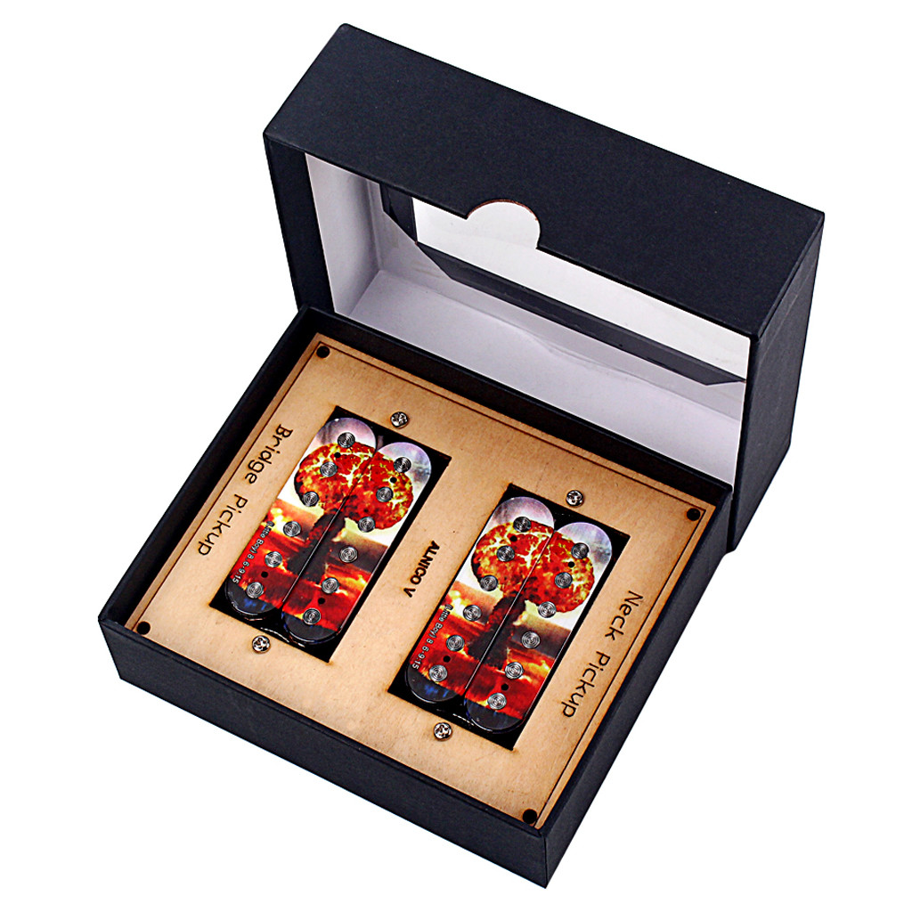 Red Atom Humbucker Pickups Double Coil Pickup Set 19~20 KΩ For LP Electric Guitars