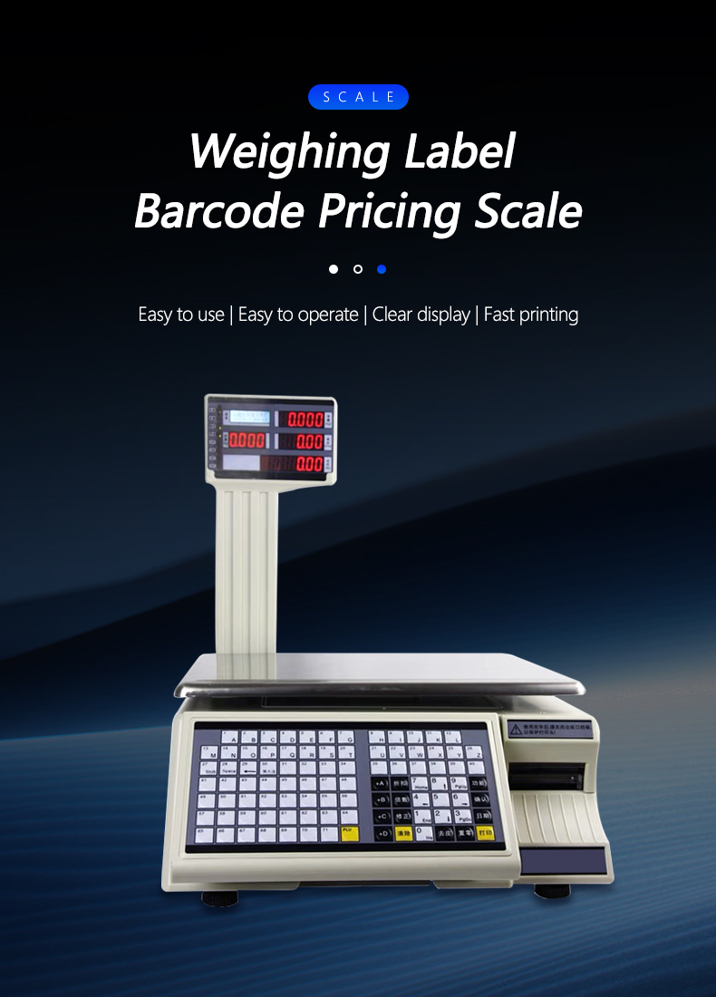 Streamlined 30kg Division 10g Table Scale with Advanced Printing and Bar Code Function