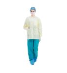 FDA Disposable Lab Coats , Long Sleeves Disposable Hospital Scrubs