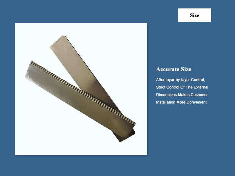 Food Processing Machine Teeth Hss Cutting Blade , Zig Zag Paper Cutter