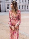 Sustainable Summer Maxi Dresses Short Sleeves Polymide Spandex