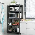 Black White Waterproof Powder Coated Steel Bookshelf