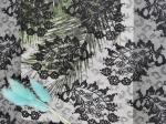 Paisley French Lace Black Lightweight Tulle Lace Fabric