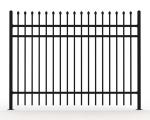 Pressed Top Spear H1500mmxW2450mm Rail 40mmx2 Picket 19mmx19mm Hercules Fencing