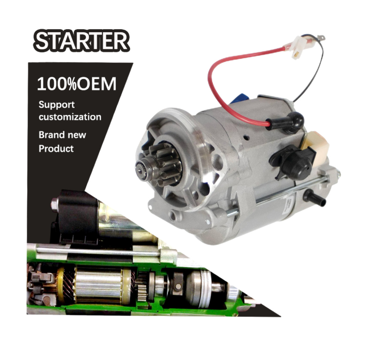 12V 9T CW STARTER 15425-63015 1542563015 16652-63015 1665263015 121961 200117A1 228000-5180 2280005180 228000-5181