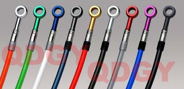 1/8 SIZE Motorcycle Racing Colored /PTFE Steel Braided Brake Line Hose Kits