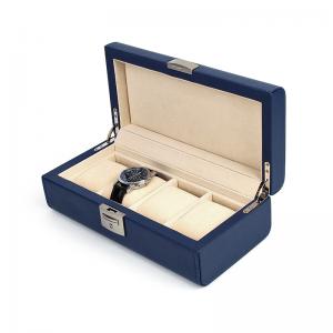 China Multiple Colors Rectangle Leather Gift Box 4 Slot Watch Box SGS Certificated on sale
