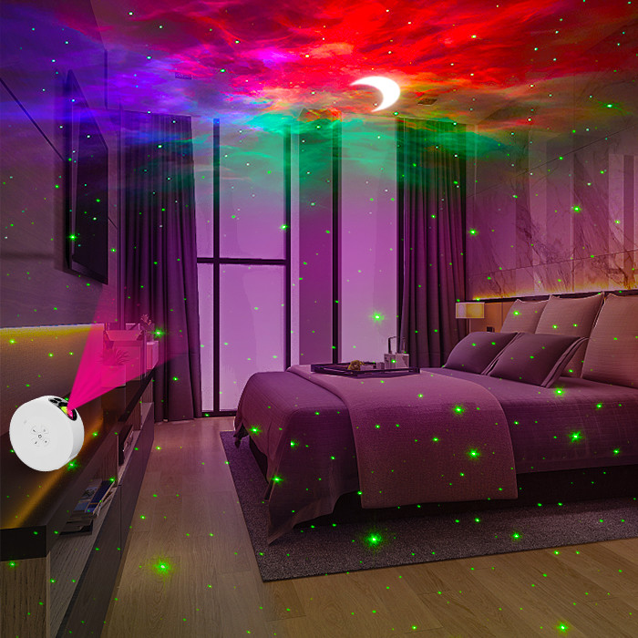Home Theater RGB Moonlight Star Projector , Nebula Night Light Stars And Moon