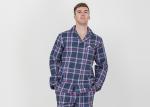 Red Yarn Dyed Check Mens Luxury Sleepwear Anti Wrinkle Eco Friendly S - XXL Size