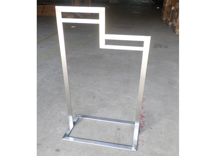 Brushed Stainless Steel Two Stage Style Garment Display Stand