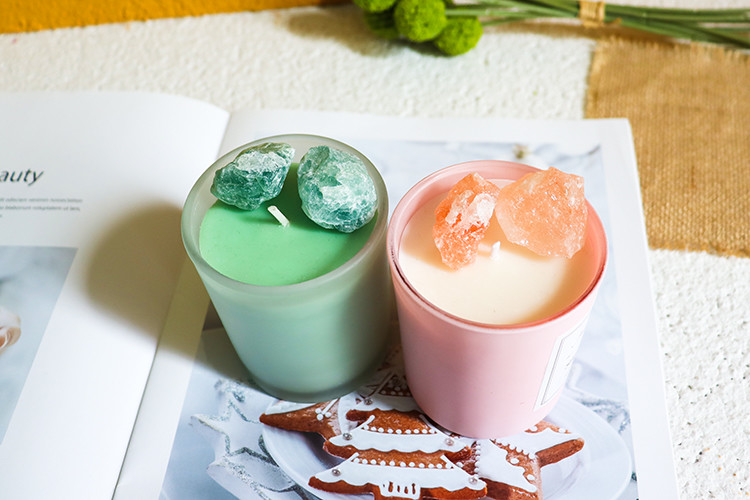Natural Crystal Scented Soy Wax Aromatherapy Candles Wedding Decoration