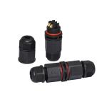 Plastic Straight Screw Type Outdoor IP68 4Pin Waterproof Connector Power