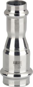 Wholesale 22*15mm Galvanized Stainless Steel Reducing Coupling Zinc Plated Double Press from china suppliers