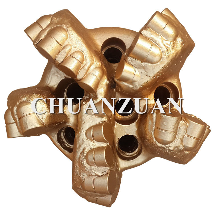 High Manganese Steel Matrix Body PDC Bits 5 Blades For Hard Rock