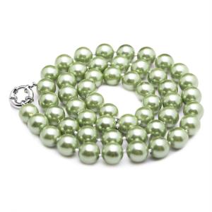 Wholesale Luxury Luster Green Round 10mm Shell Pearls Necklace 22 inches(N10628) from china suppliers