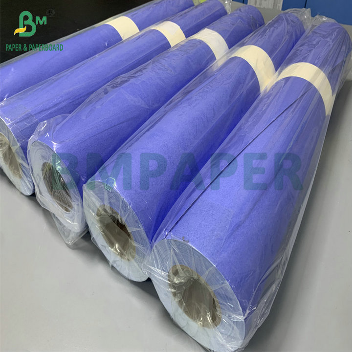 24'' X 150ft One Side Purplish Blue 20lb CAD Bond Paper Roll 2'' Core