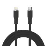3A Output Silicone USB Charging Cable Pink / White / Blue / Black / Green Color