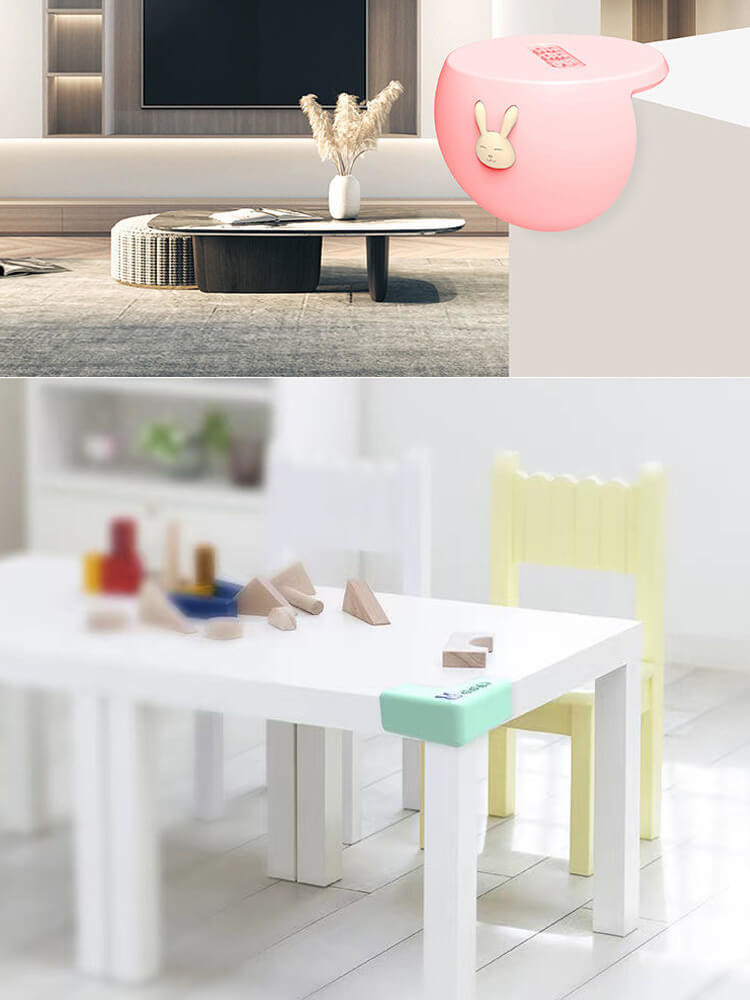New Silicon Rabbit Anti-Collision Angle Solid Color Table Corner Children'S Anti-Collision Protective Cover
