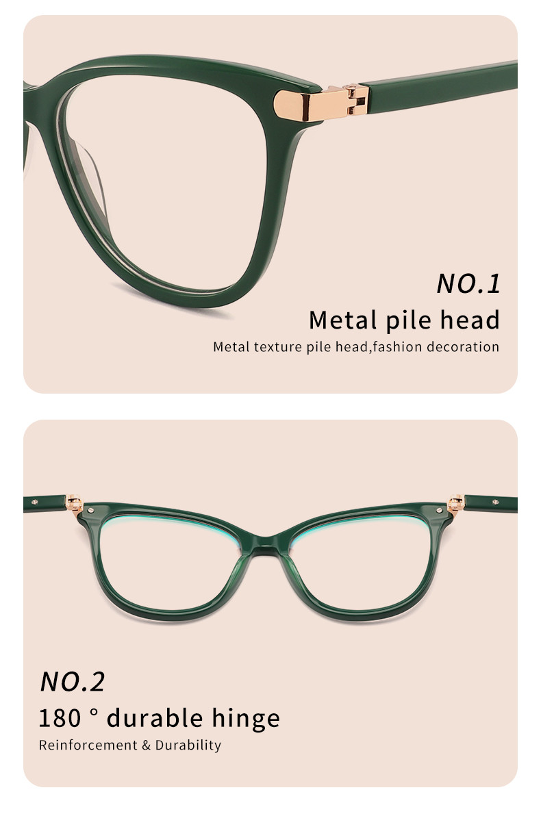 Full Rim Acetate Optical Frames Glasses OEM Eco Friendly With Flexible Spring Hinge