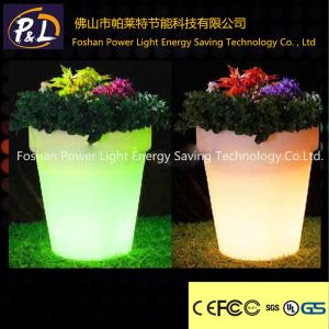 Wholesale Garden Furniture 16 Colors Changing Plastic LED Flower Pot from china suppliers
