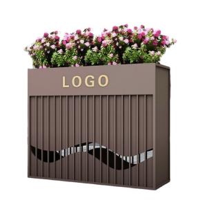 Wholesale Galvanized steel colorful flower planters pots with words logo from china suppliers