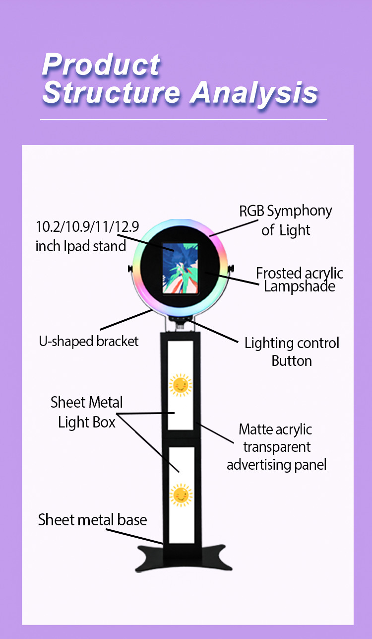 Ipad 10.9 / 11 Selfie Machine Photo Booth Selfie Pod Party Portable Photobooths